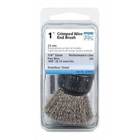 PFERD 82991P POP END BRUSH,CRIMP,.006SS WIRE