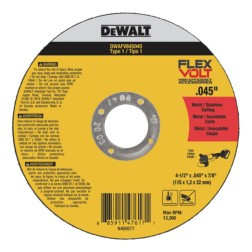 DEWALT TOOLS DWAFV845045 4-1/2 X .045 X 7/8 T1 FV CUTTING