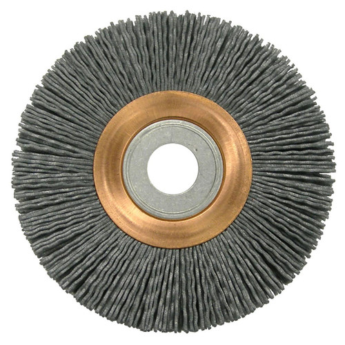 WEILER CORPORATION 31255 4" OD, 5/8" ARBOR HOLE, NYLON WHEEL BRUS