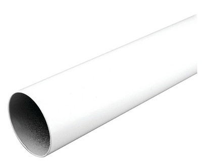 KNAPE & VOGT 0015-6WT CLOSET POLE, WHITE ZINC, 6-FT.