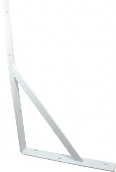 KNAPE & VOGT 208 WH 400 SHELF L-BRACKET, WHITE, 300MM, 16-IN.