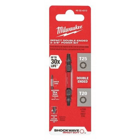 MILWAUKEE ELECTRIC TOOLS 48-32-4313 BIT IMPACT POWER T20/T25