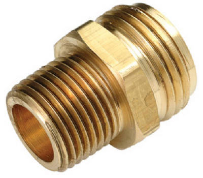 ANDERSON METAL CORP 757478-1208 GARDEN HOSE ADAPTER, LEAD-FREE BRASS, 3/