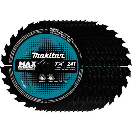 MAKITA B-61656-10 BLADE SAW TCT 24T 7-1/4 10PK