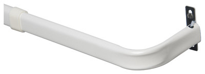 KENNEDY KN512 CURTAIN ROD, HEAVY DUTY, WHITE, 48 TO 86