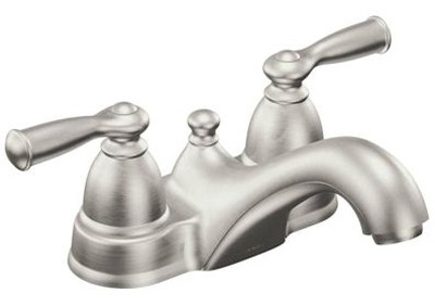 MOEN PRODUCTS WS84912SRN BANBURY LAVATORY FAUCET, 2-HANDLE, BRUSH