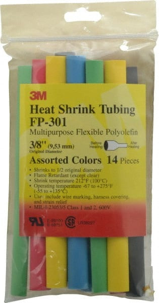 3M 00051135366226 6" LONG, 2:1, POLYOLEFIN HEAT SHRINK ELE