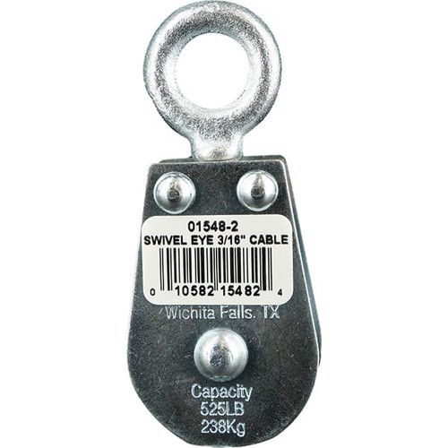 BLOCK DIV INC. 01548-2-C 525 LBS. LOAD LIMIT, SWIVEL EYE STANDARD
