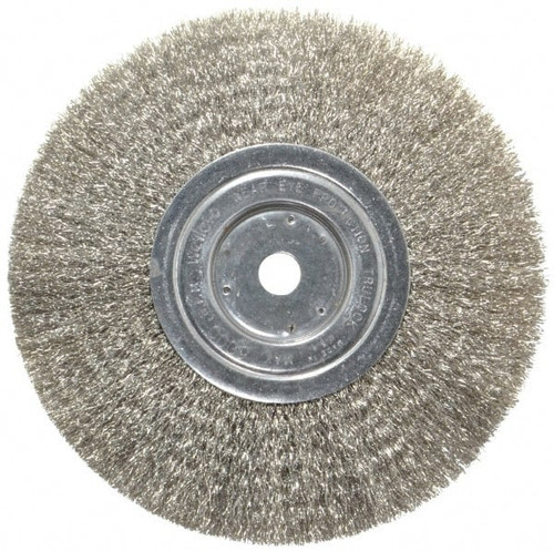 WEILER CORPORATION 01805 93619 8" OD, 5/8" ARBOR HOLE, CRIMPED STAINLES