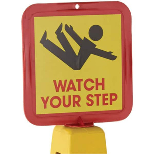 PRO-SAFE 03-600-21 CAUTION,8"WIDEX8"HIGH,POLYPROPYLENESQUAR