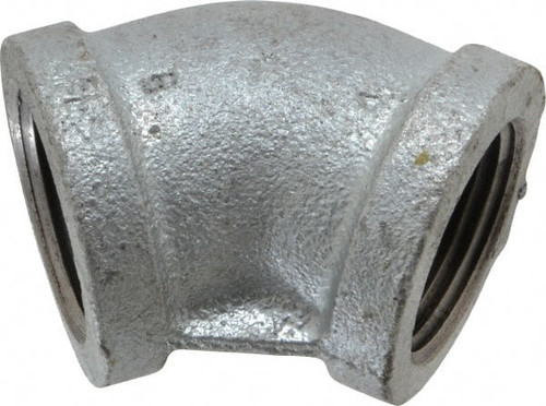 MADE IN USA 1.NM45L 1" GALVANIZED MALLEABLE IRON PIPE 45 ELB