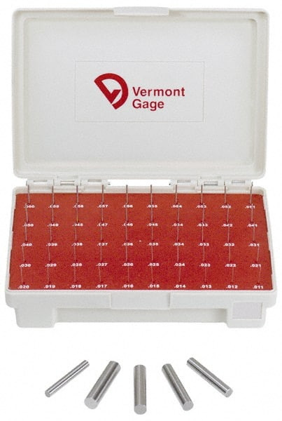 VERMONT GAGE 101201800 GAGE PIN SET,ZZ,MNS,.251"-.832",582 PCS.
