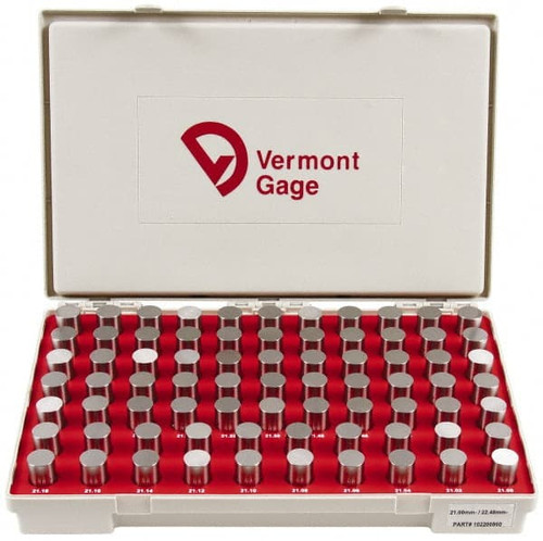 VERMONT GAGE 102200800 21 TO 22.48MM CLASS ZZ MINUS PLUG & PIN 