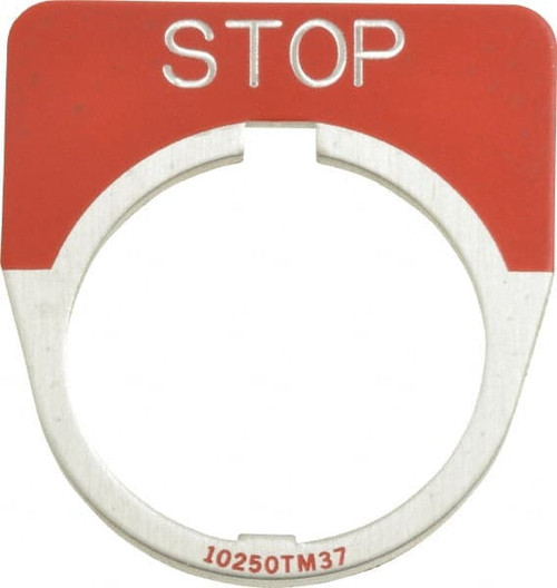 EATON CUTLER-HAMMER 10250TM34 HALF ROUND, LEGEND PLATE - STOP