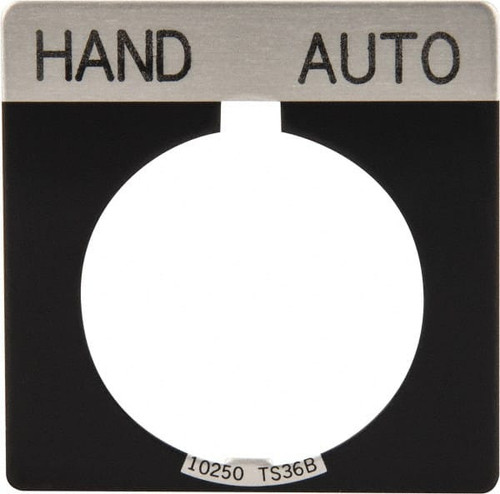 EATON CUTLER-HAMMER 10250TS39 SQUARE, LEGEND PLATE - AUTO-OFF-HAND