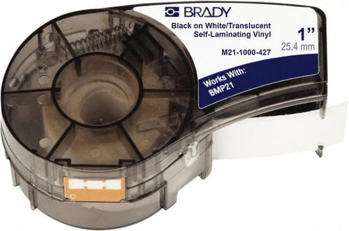 BRADY SPC ABSORBENTS 110928 1" X 14' TRANSLUCENT & WHITE VINYL LABEL