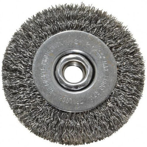 WEILER CORPORATION 13081 93614 4" OD, 5/8-11 ARBOR HOLE, CRIMPED STEEL 