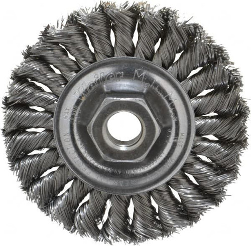 WEILER CORPORATION 13106 94638 4" OD, 5/8-11 ARBOR HOLE, KNOTTED STEEL 