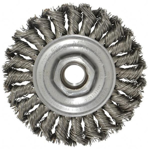 WEILER CORPORATION 13120 94642 4" OD, 5/8-11 ARBOR HOLE, KNOTTED STEEL 