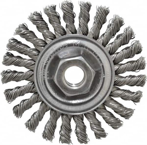 WEILER CORPORATION 13266 94672 4" OD, 5/8-11 ARBOR HOLE, KNOTTED STEEL 