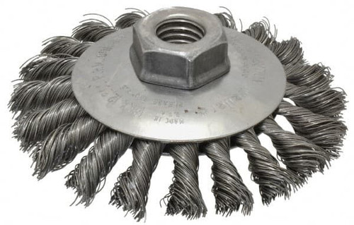 WEILER CORPORATION 13406 94676 4" OD, 5/8-11 ARBOR HOLE, KNOTTED STEEL 