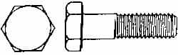 VALUE COLLECTION 1428CHAL 1/4-20 UNC, 1-3/4" LENGTH UNDER HEAD HEX