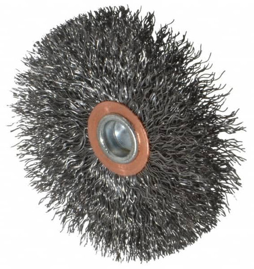 WEILER CORPORATION 17616 90313 3" OD, 1/4" SHANK DIAM, CRIMPED STEEL WH