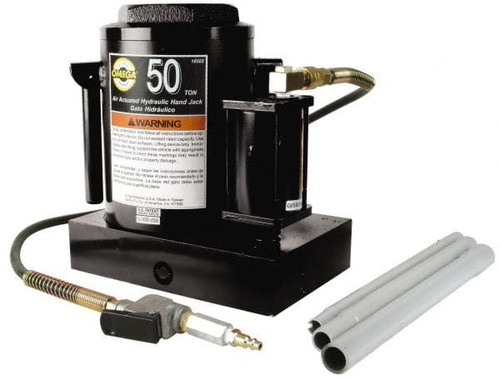 OMEGA LIFT EQUIPMENT 18502 50 TON CAPACITY AIR-ACTUATED BOTTLE JACK
