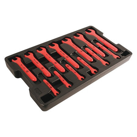 WIHA TOOLS 20196 INSULATED OPEN END WRENCH SET METRIC