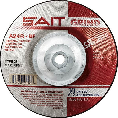 SAIT 21005 24 GRIT, 7" WHEEL DIAM, 1/4" WHEEL THICK