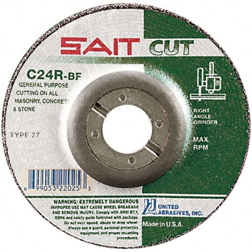 SAIT 22025 24 GRIT, 4-1/2" WHEEL DIAM, 3/32" WHEEL 