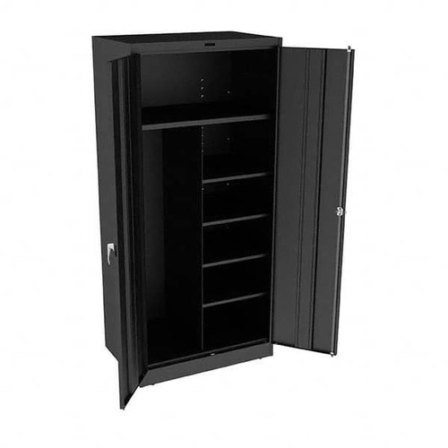 TENNSCO CORP 2472-BK 6 SHELF COMBINATION STORAGE CABINET