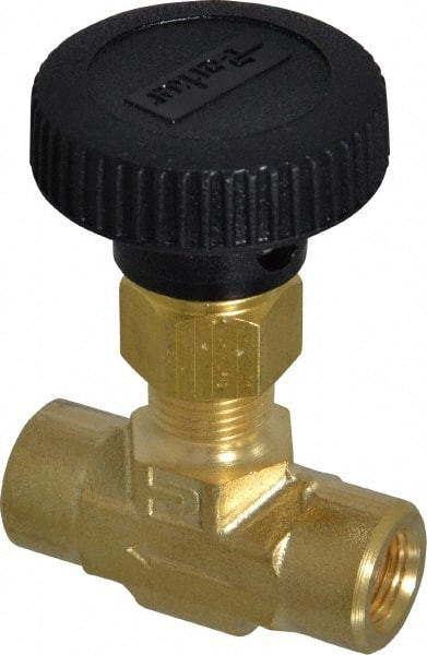 PARKER 2F-V4LN-B 3,000 MAX PSI, 1/8" PIPE, BRASS, INLINE 