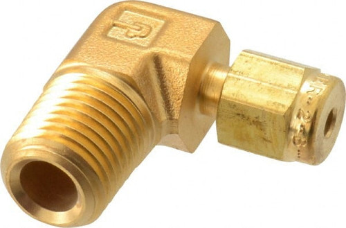 PARKER 2MSEL4N-B 1/8" TUBE OD X 1/4 MPT BRASS COMPRESSION