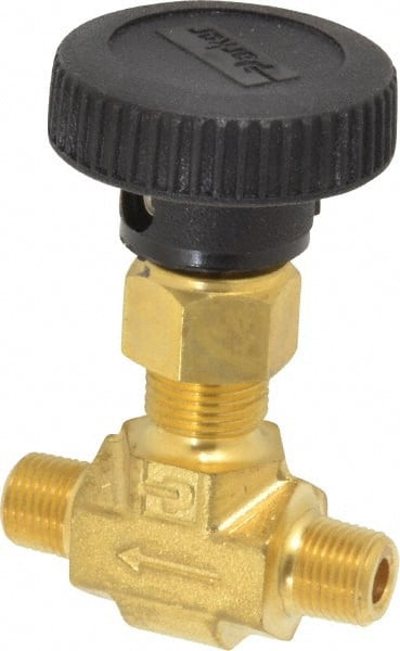 PARKER 2M-V4LN-B 3,000 MAX PSI, 1/8" PIPE, BRASS, INLINE 