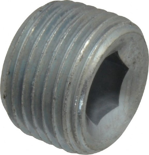 PARKER 3/8 HHP-S HOLLOW HEX PLUG, STEEL, 3/8 IN, MNPT