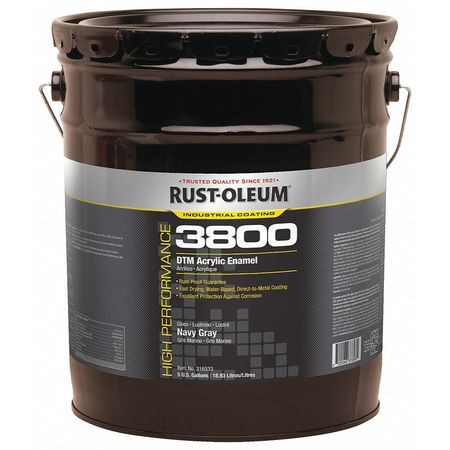 RUST-OLEUM 316533 COATING, 3800, 5 GAL, NAVY GRAY, GLOSS, 