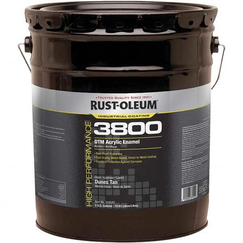 RUST-OLEUM 316542 COATING, 3800, 5 GAL, DUNES TAN, GLOSS, 