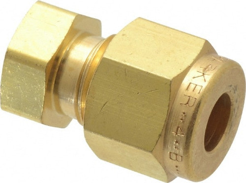 PARKER 4 PNBZ-B 1/4" TUBE OD BRASS COMPRESSION TUBE END 