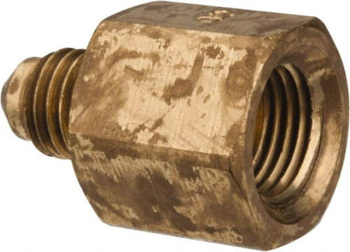 PARKER 46F-2-2 1/8" TUBE OD X 1/8-27 NPTF 45 BRASS FLAR