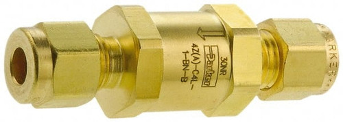 PARKER 4Z-C4L-1-BN-B 1/4" BRASS CHECK VALVE