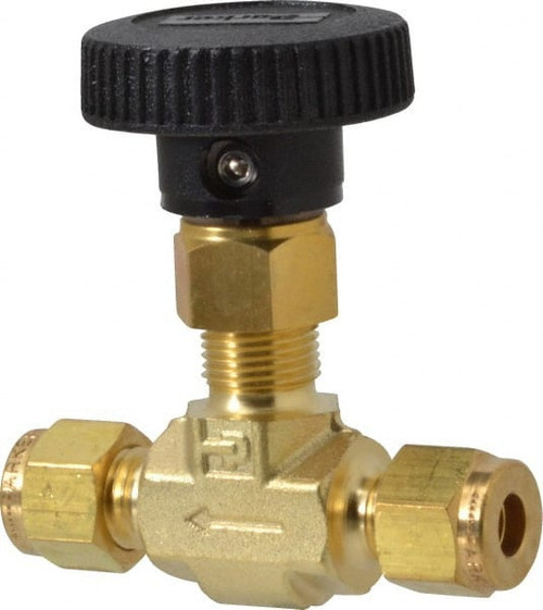 PARKER 4Z-V4LN-B 3,000 MAX PSI, 1/4" PIPE, BRASS, INLINE 
