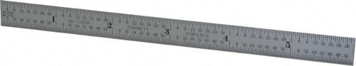 STARRETT 51334 6" LONG, 1/64, 1/50, 1/32, 1/10" GRADUAT