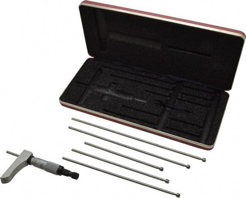 STARRETT 52173 0 TO 6" RANGE, 6 ROD, SATIN CHROME FINIS