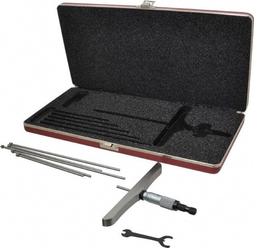 STARRETT 52248 0 TO 6" RANGE, 6 ROD, SATIN CHROME FINIS