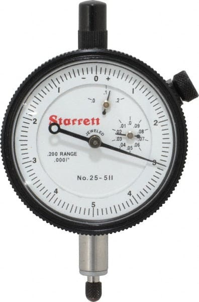 STARRETT 53299 0.2" RANGE, 0-5-0 DIAL READING, 0.0001" 