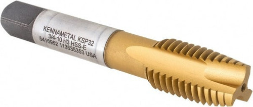 KENNAMETAL 5416952 3/4-10 3 FLUTE TICN/TIN FINISH VANADIUM 
