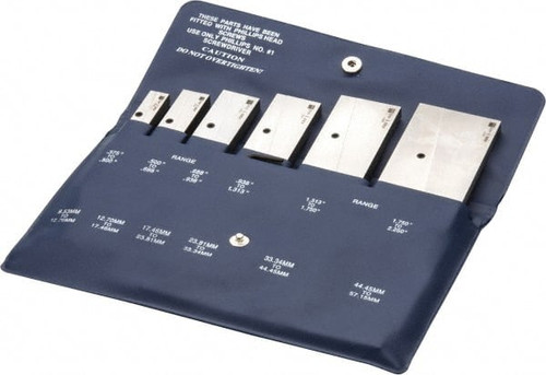 TESA BROWN SHARPE 599-673-20 ADJUSTABLE PARALLEL SET,3/8 TO 2-1/4"