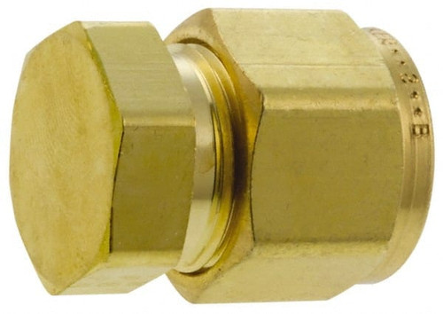 PARKER 6 PNBZ-B 3/8" TUBE OD BRASS COMPRESSION TUBE END 