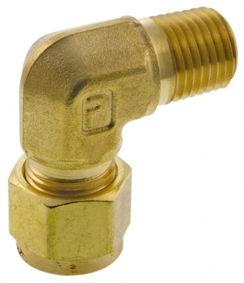 PARKER 6-2 CBZ-B 3/8" TUBE OD X 1/8 MPT BRASS COMPRESSION